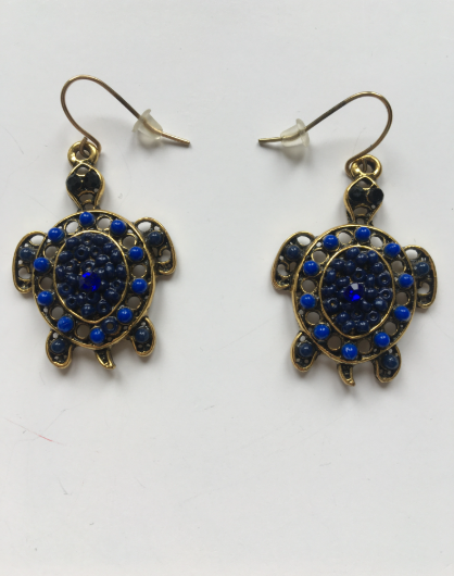 Fashion Jewelry náušnice modré želvy 4-b029