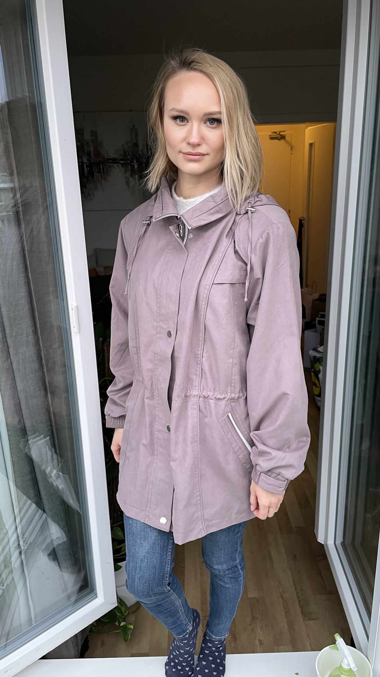 Bunda Baty Dusty Rose lehká 3XL
