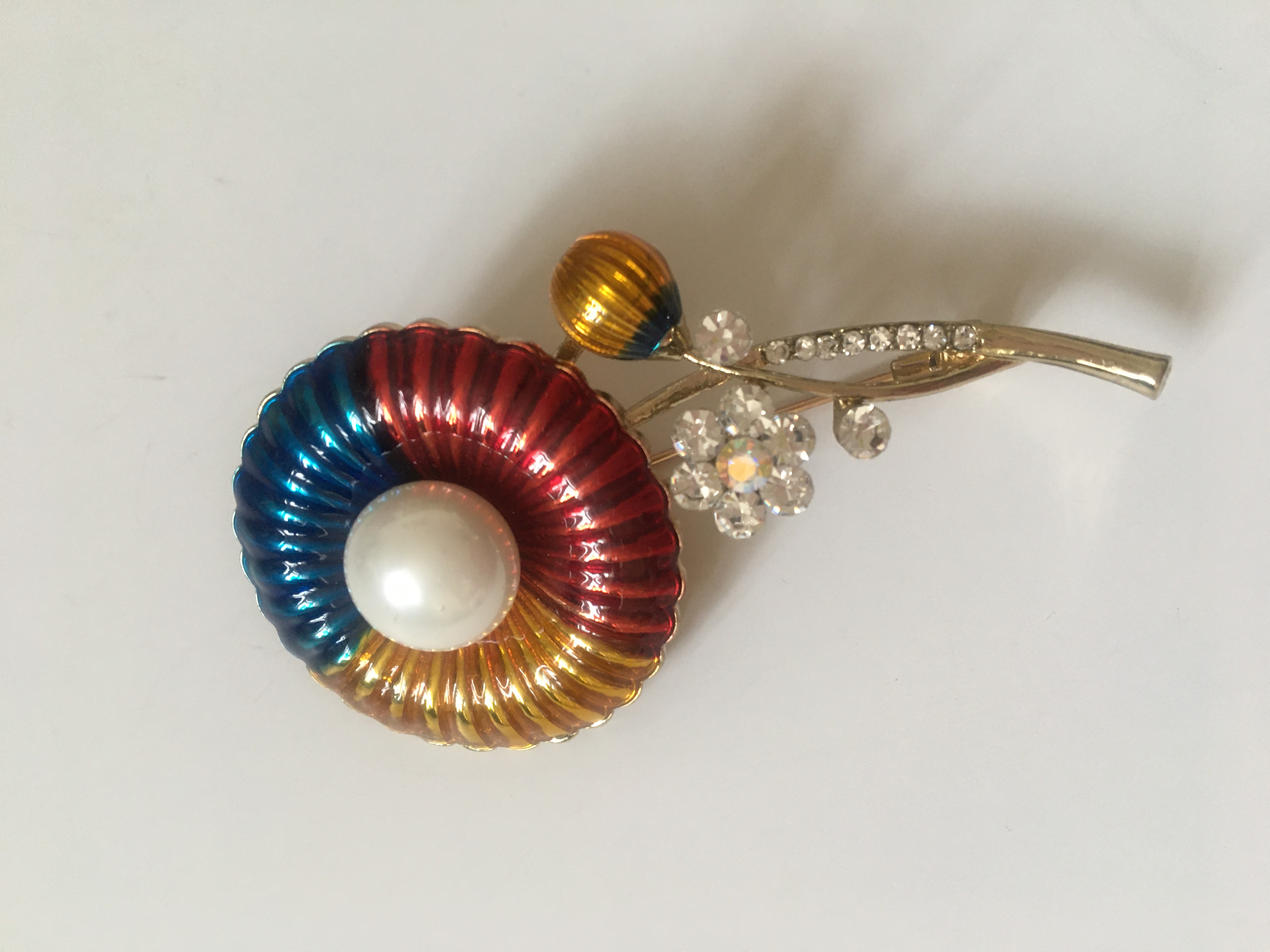 Fashion Jewelry brož květ s perlou 167896