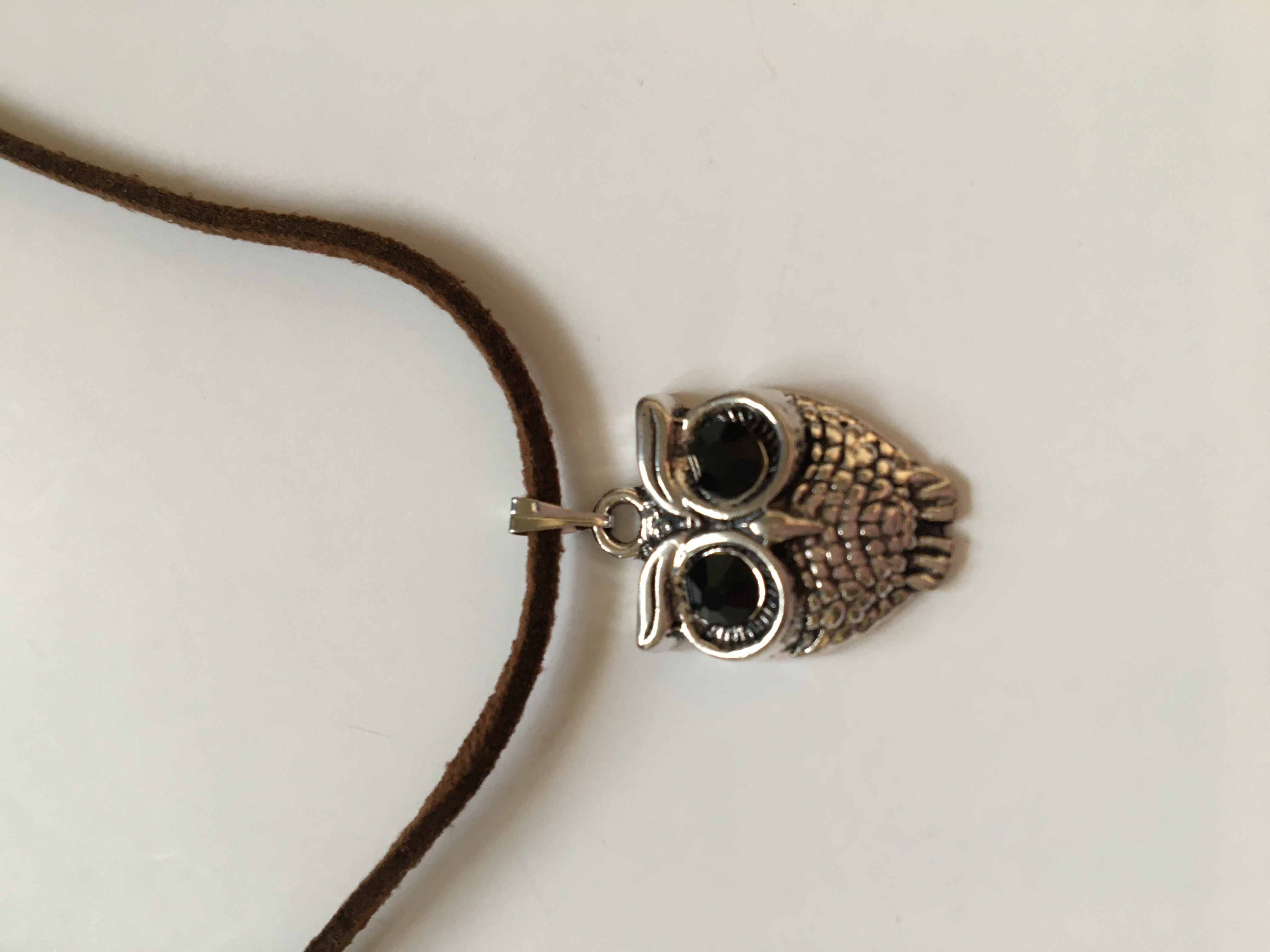 Fashion Jewelry náhrdelník Sova s černými kameny 1-lo191 