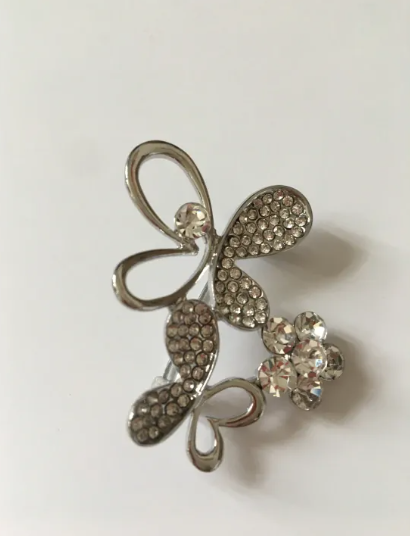 Fashion Jewelry brož s motýly a kamínky 11-rt194