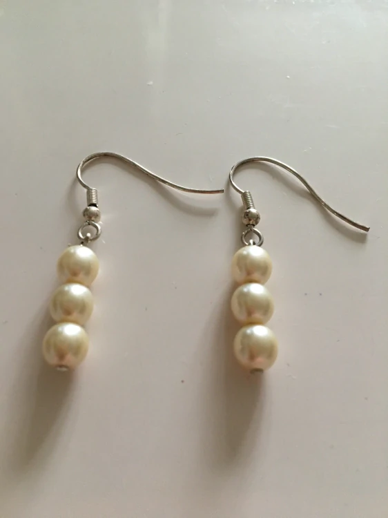 Fashion Jewelry náušnice tři perly Champagne P-7202-0008