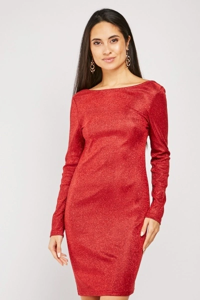 Šaty Cherry Koko červené a stříbrné vel. L