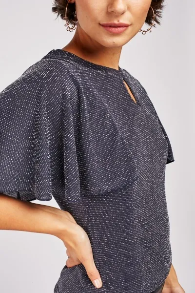 Halenka FG4 London lurex modrá vel. 34