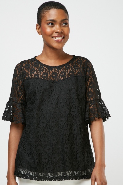 Halenka Sense krajková černá vel. 36