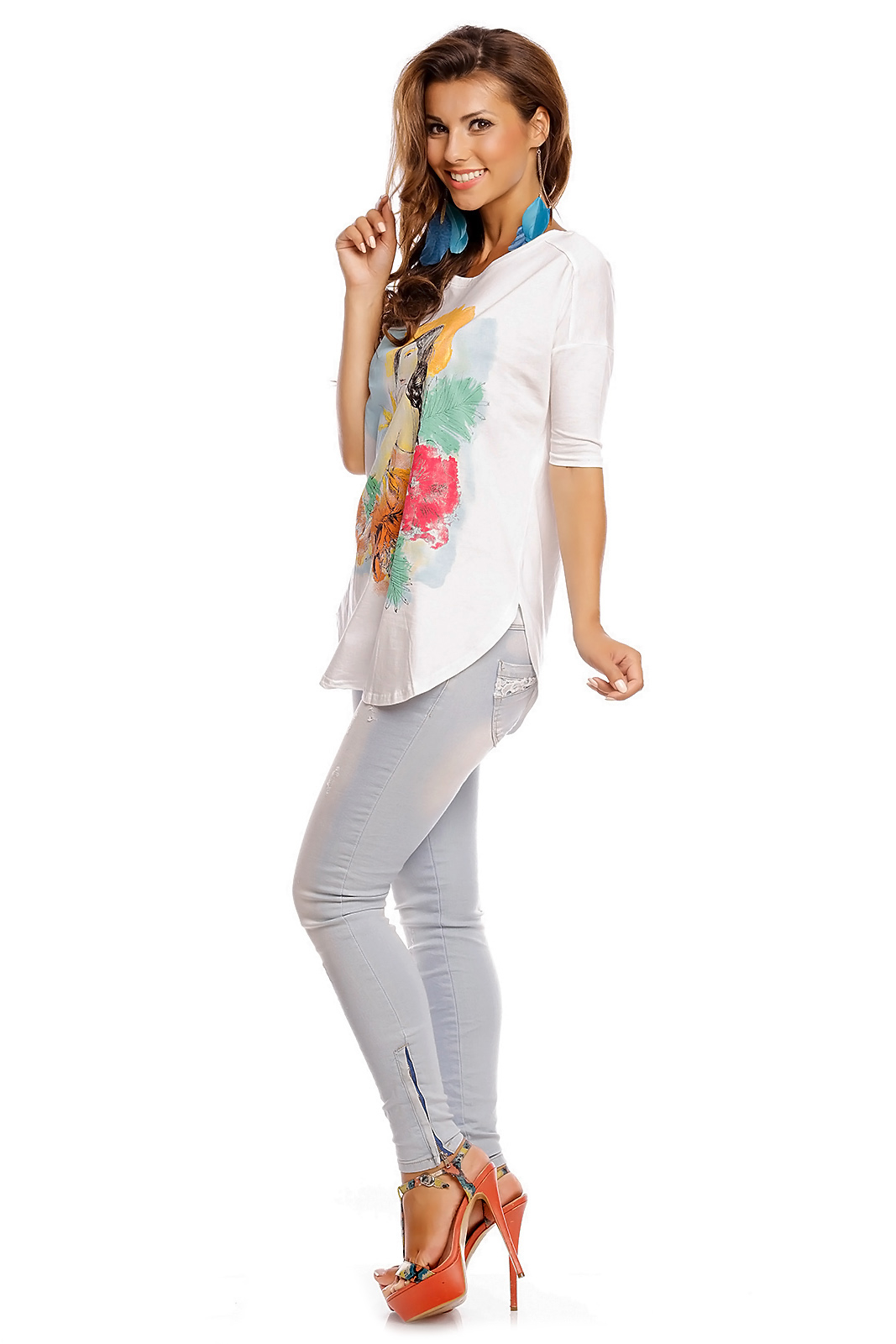 Tričko Mes Fashion Collection bílá S/M