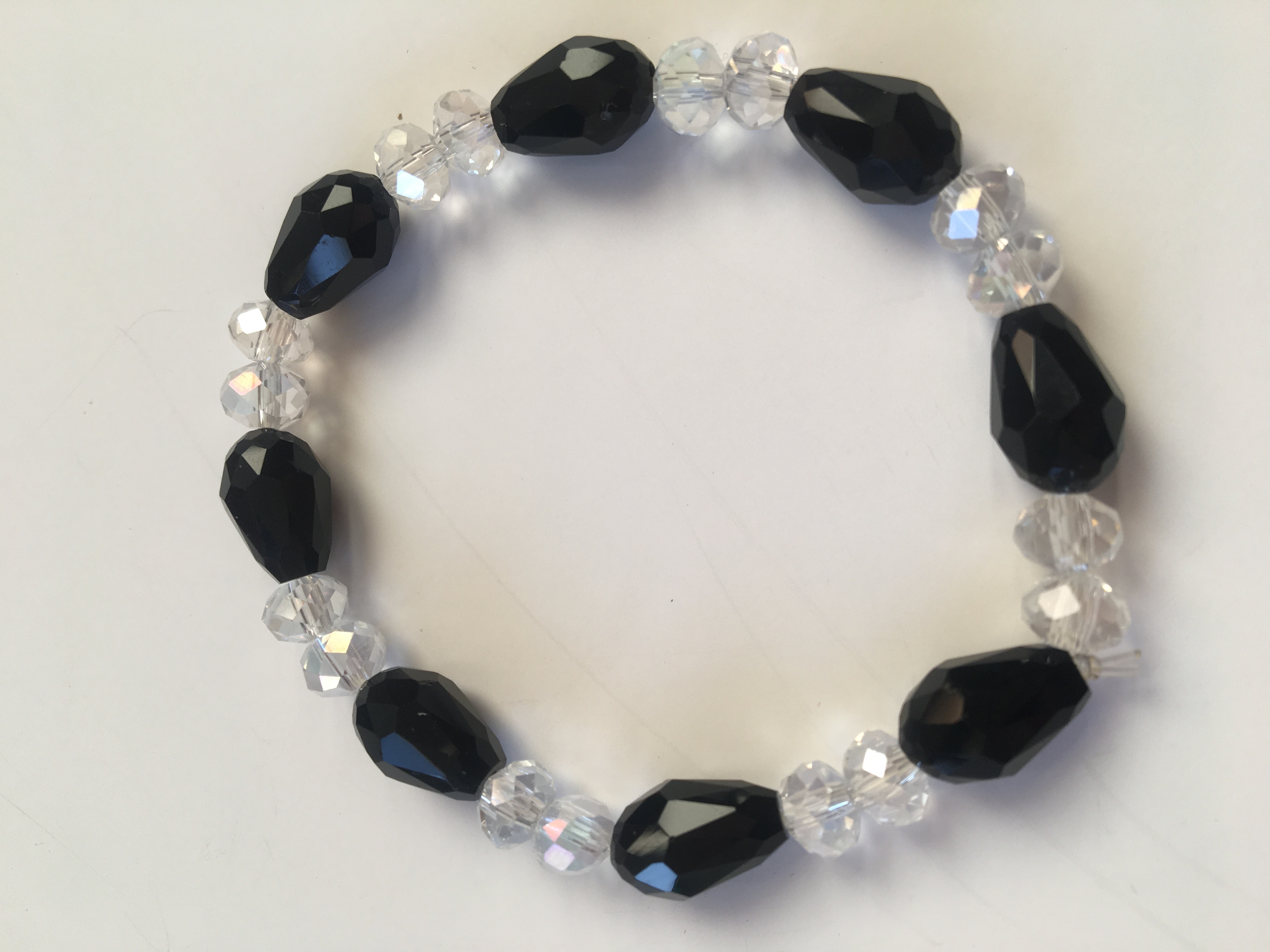 Fashion Jewelry náramek barevné sklo-černé 2-a147