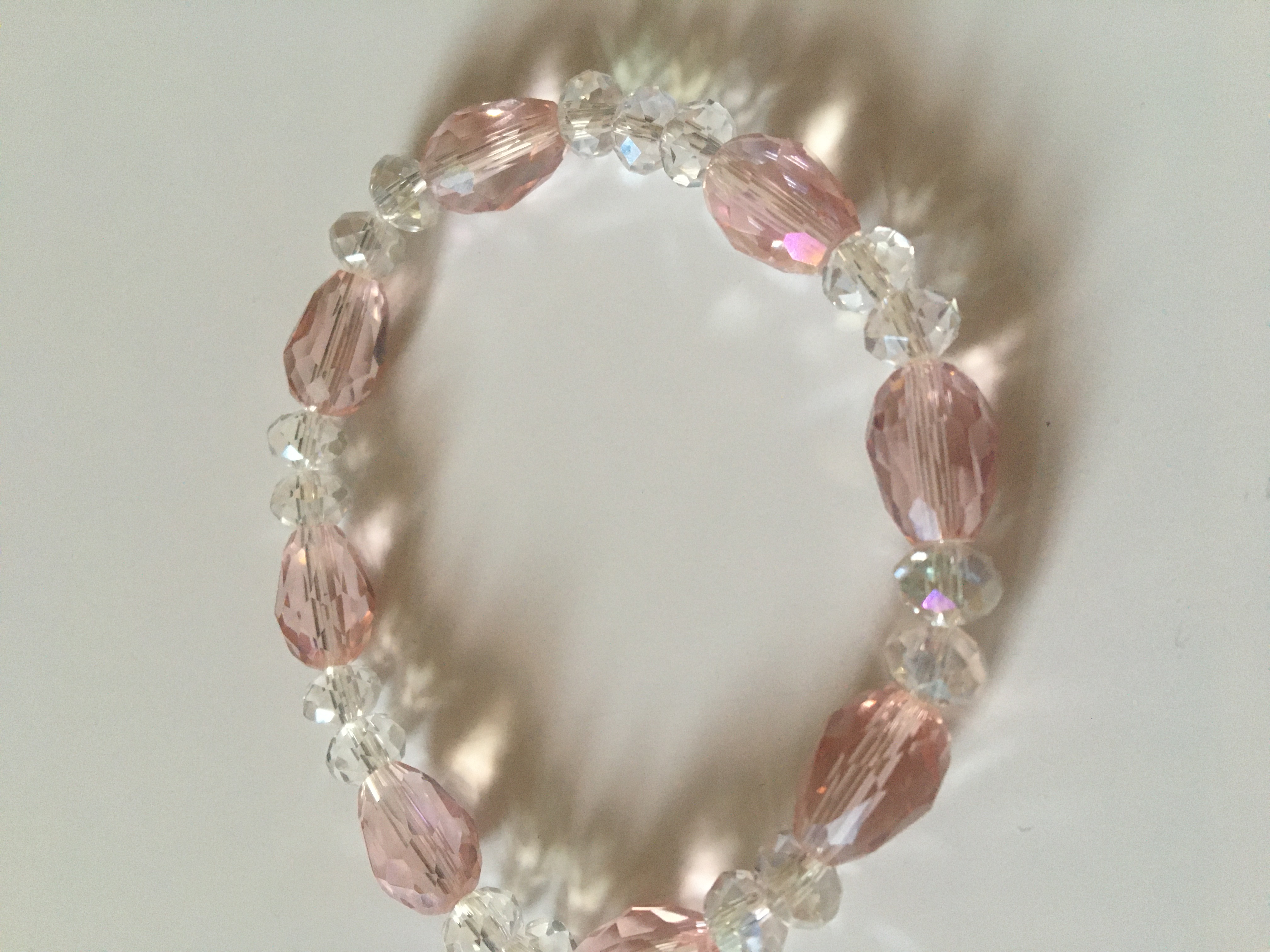 Fashion Jewelry náramek barevné sklo-růžové 2-a147