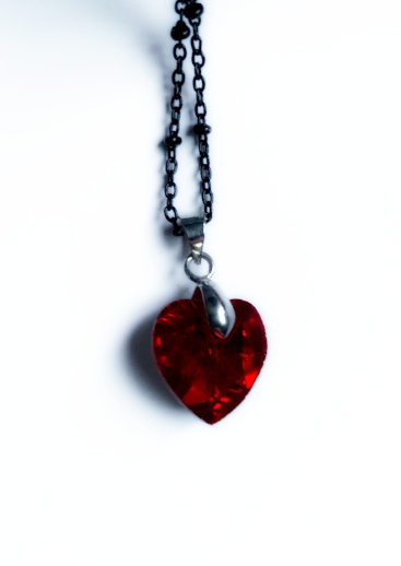 Fashion Jewelry řetízek srdce červená černá 1-rt121