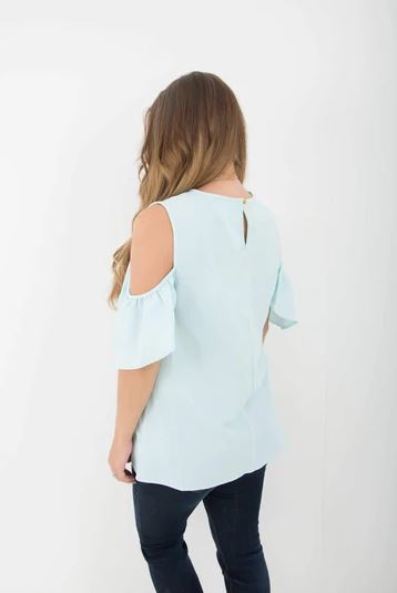 Halenka aqua modrá 46, 50/52