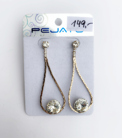 Fashion Jewelry náušnice zlaté s kamínky 4-as473