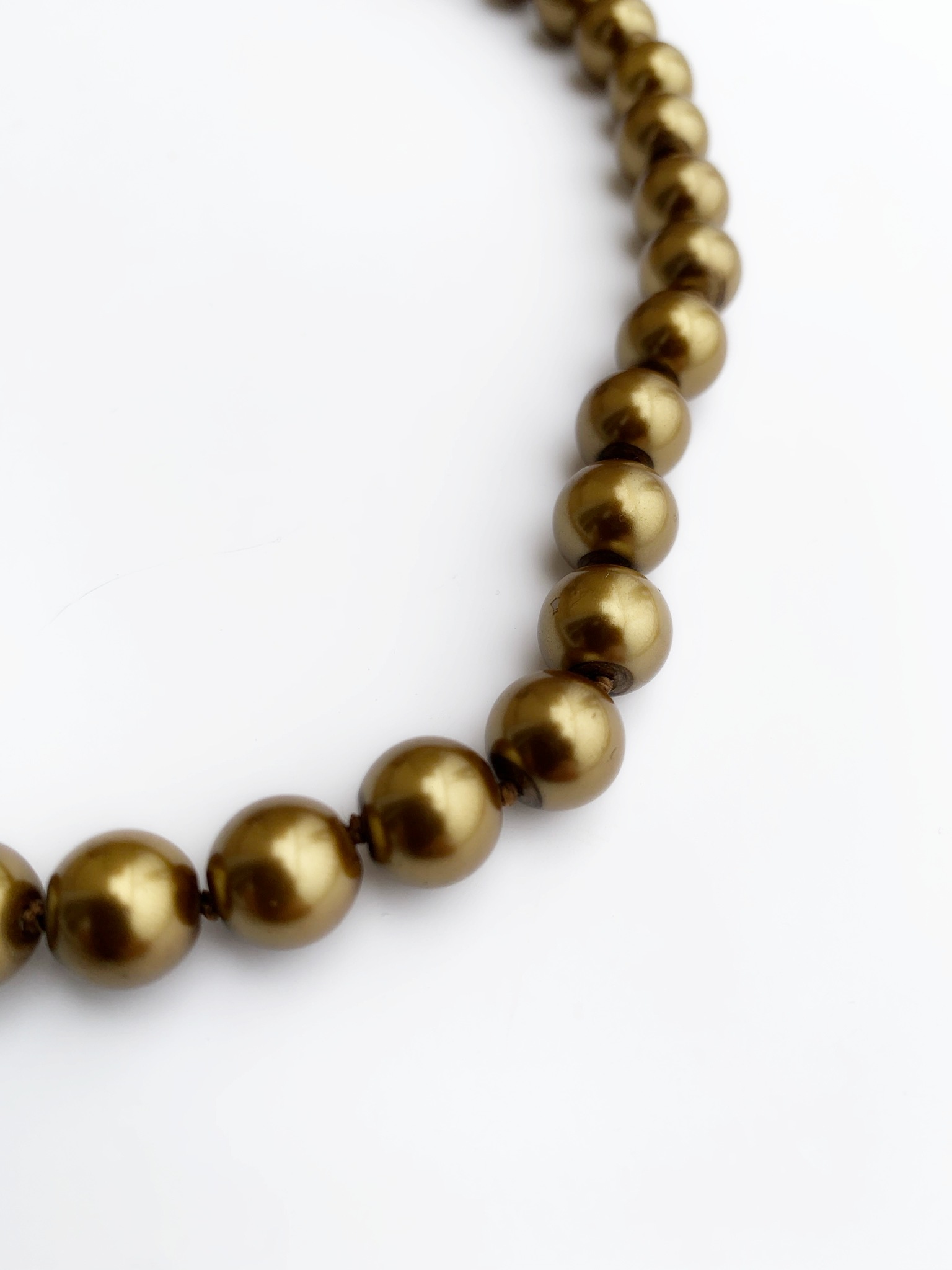 Fashion Jewelry náhrdelník perlový hnědozlatý F1702