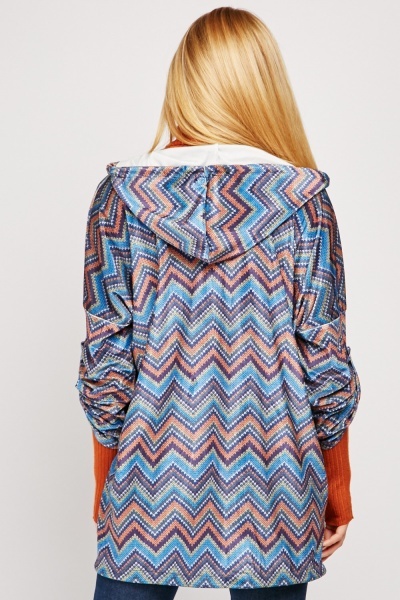 Bunda lehká Zig-Zag velur vel. S