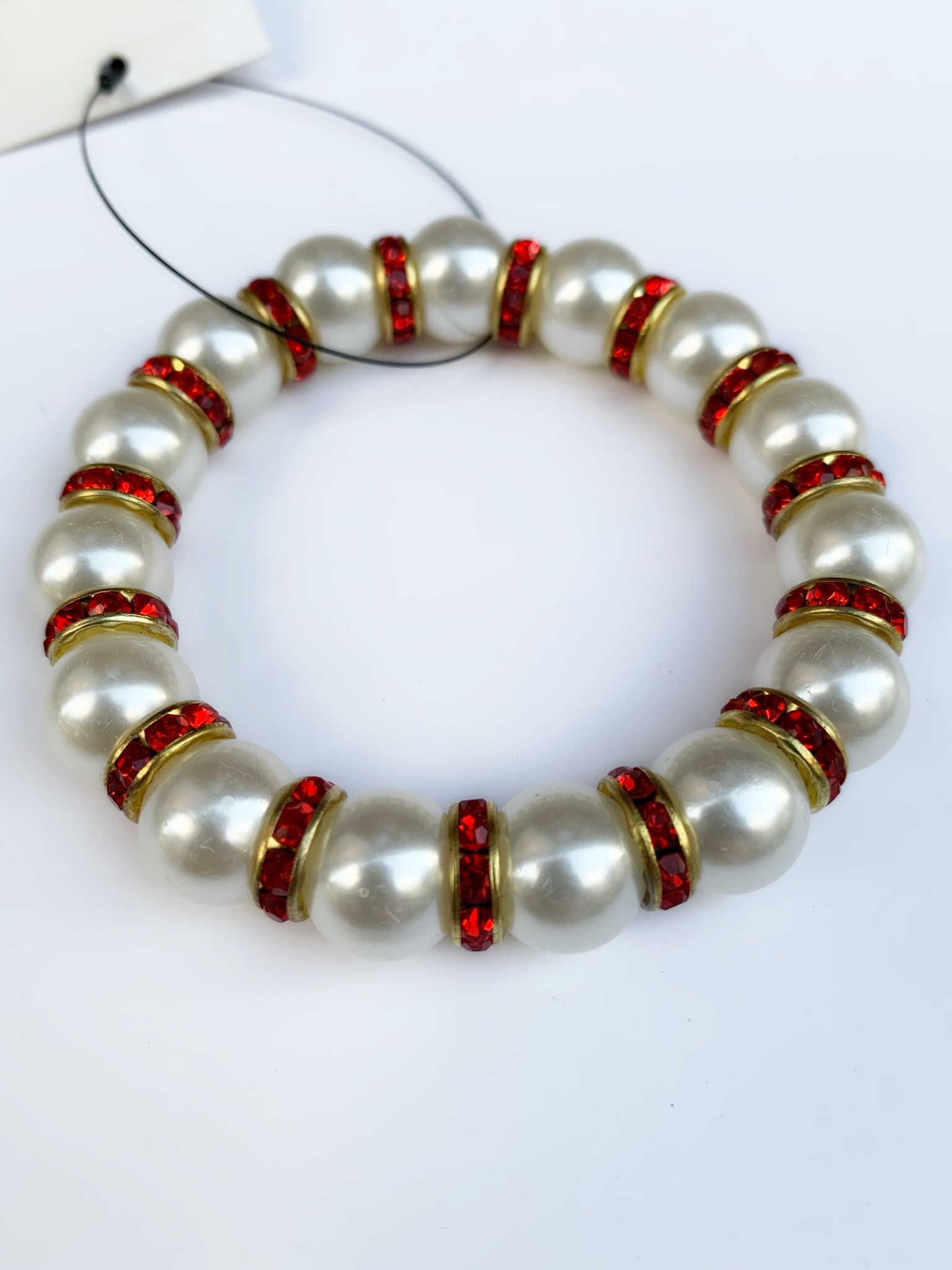 Fashion Jewelry náramek perla červená 2-b146