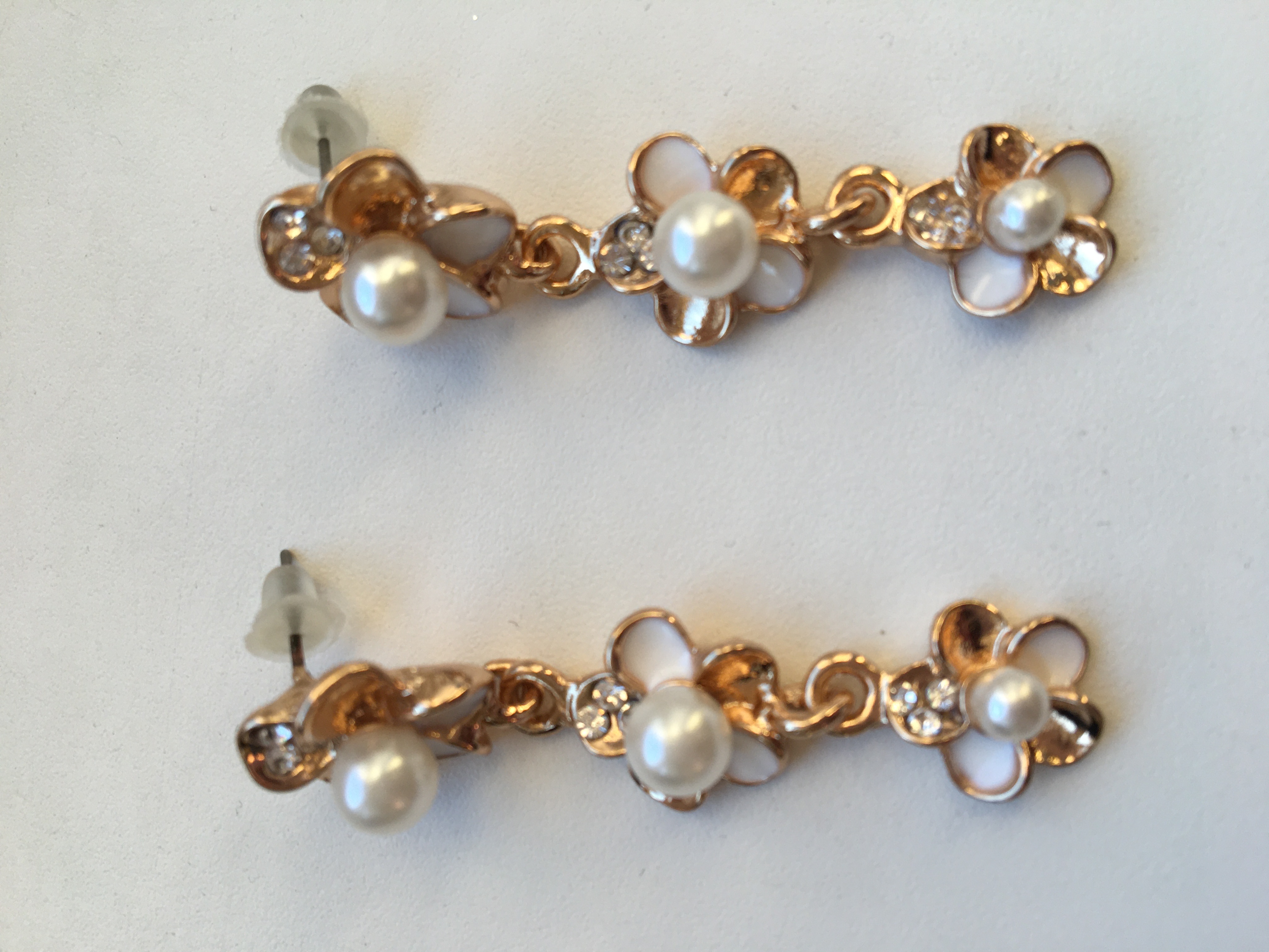 Fashion Jewelry náušnice zlaté květy 4-gh203