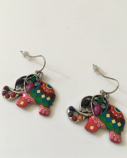 Fashion Jewelry náušnice smaltované slony 4-m305