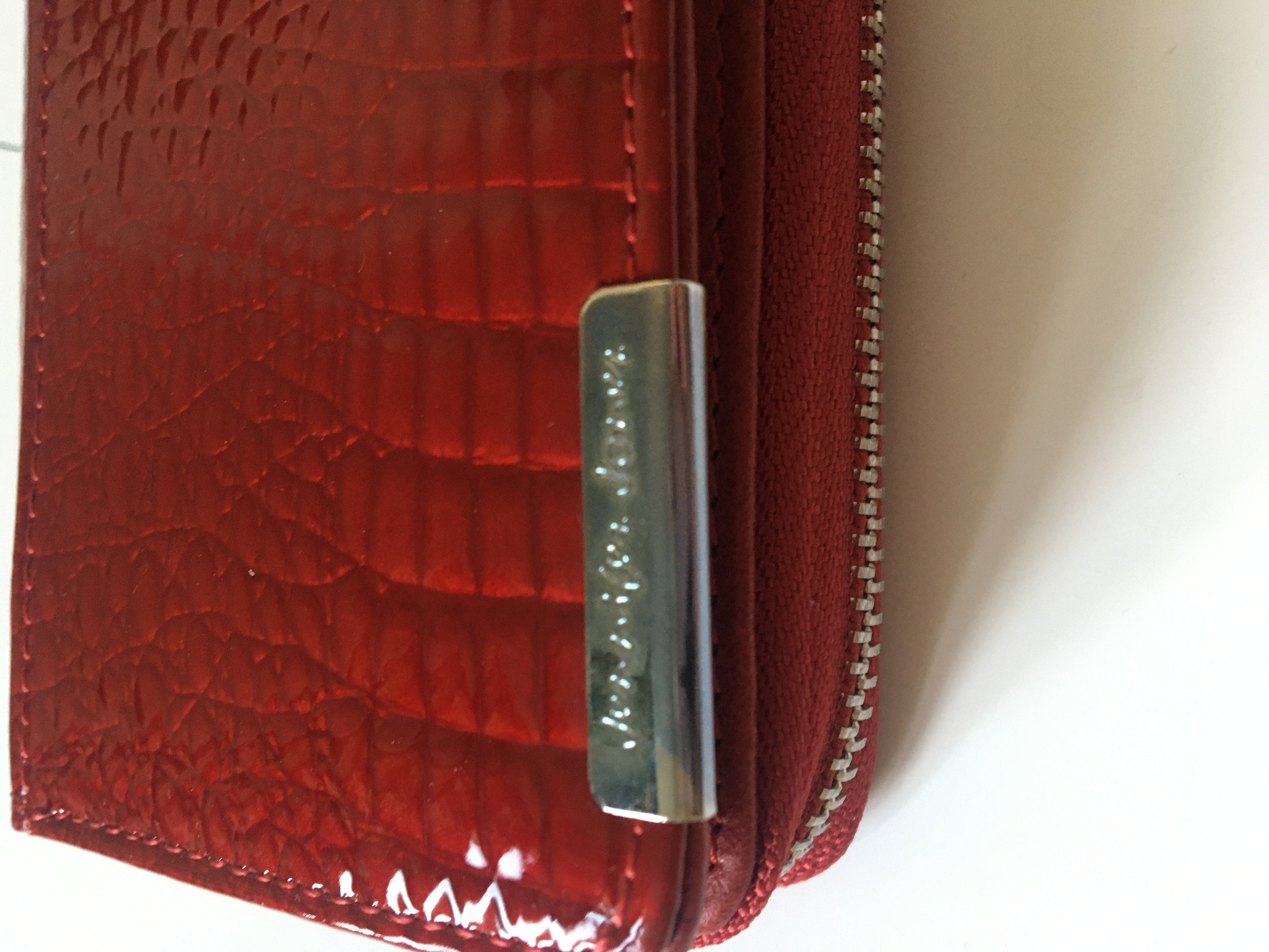 Kožená malá peněženka Jennifer Jones červená