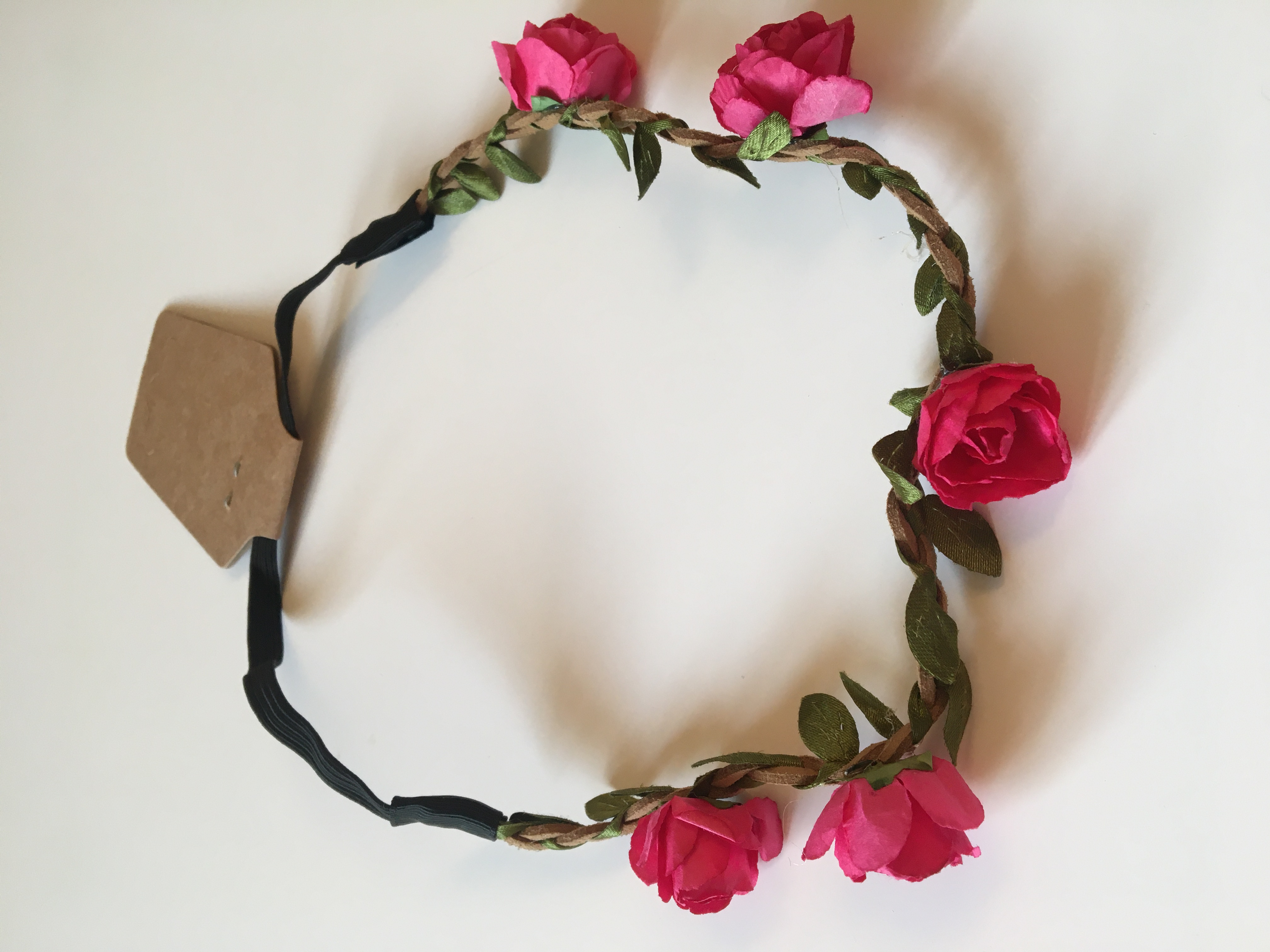 Čelenka do vlasů s růžovými růžemi