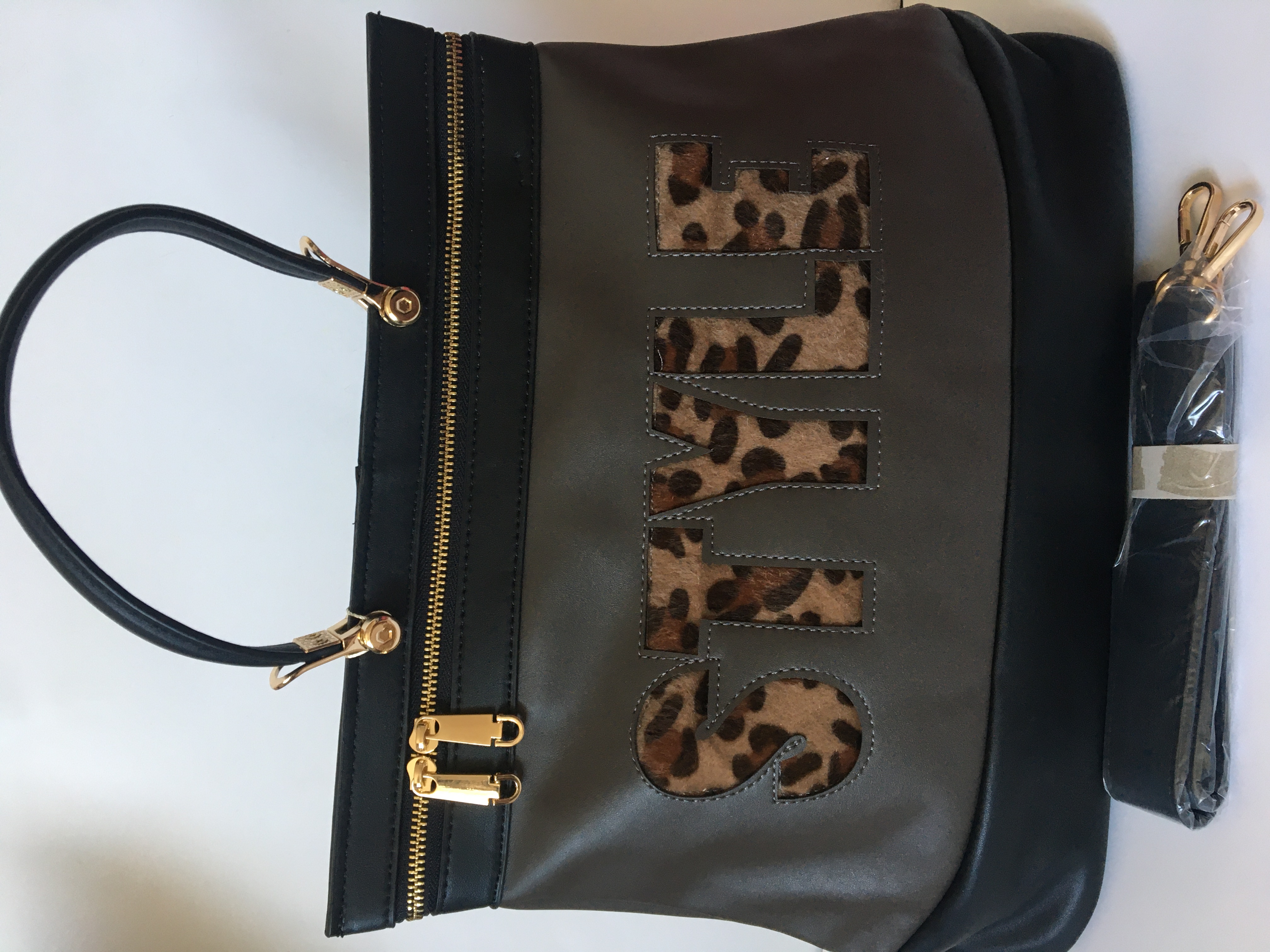 Kabelka Papaya Style šedo-černá