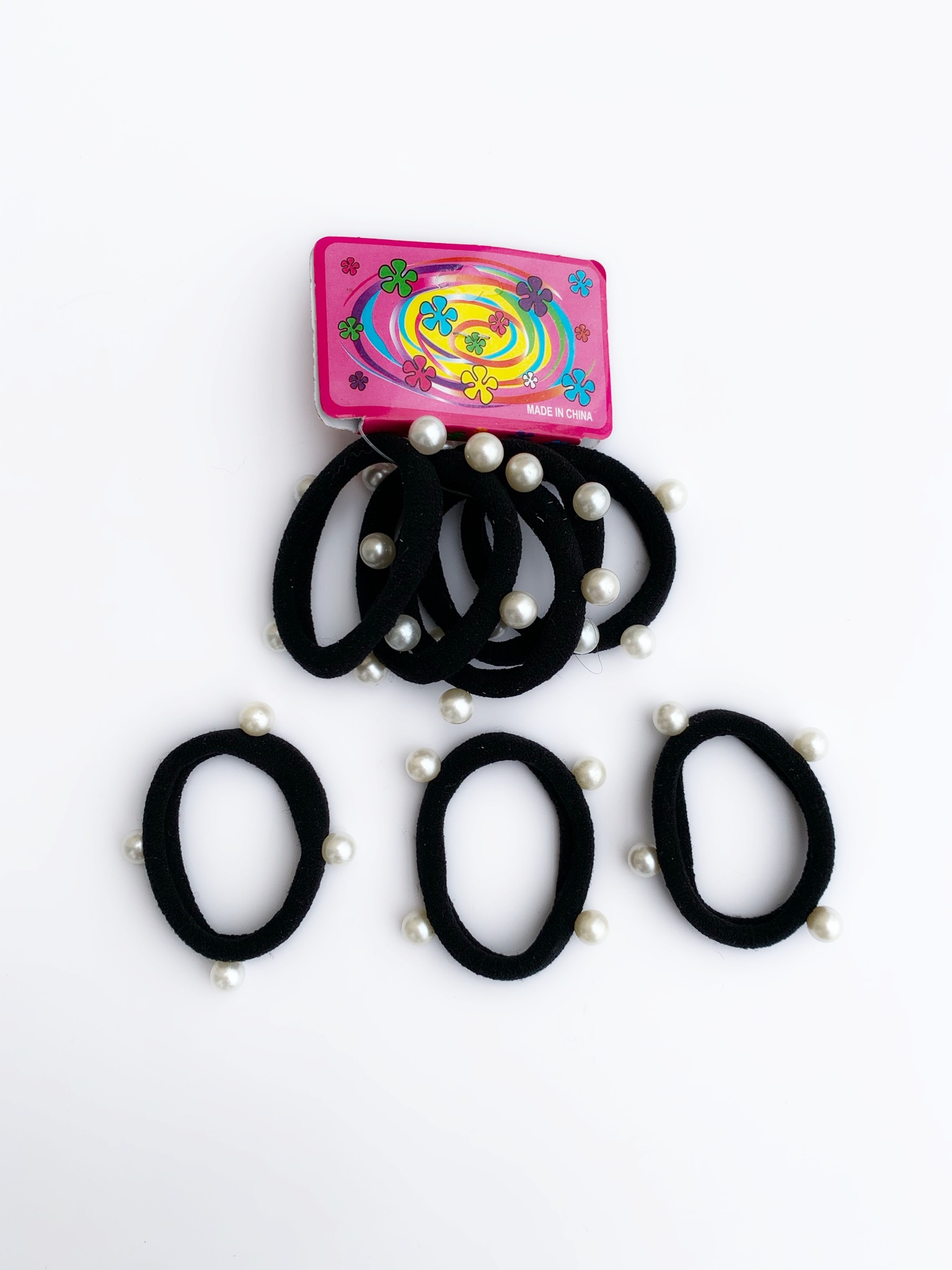 Gumičky do vlasů s perlami 5 ks