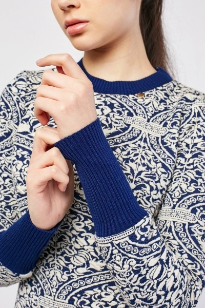 Šaty pletené Joliesse modré vel. 38