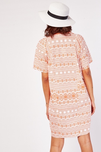 Šaty/tunika Emi-jo Ethnic Print oranžová