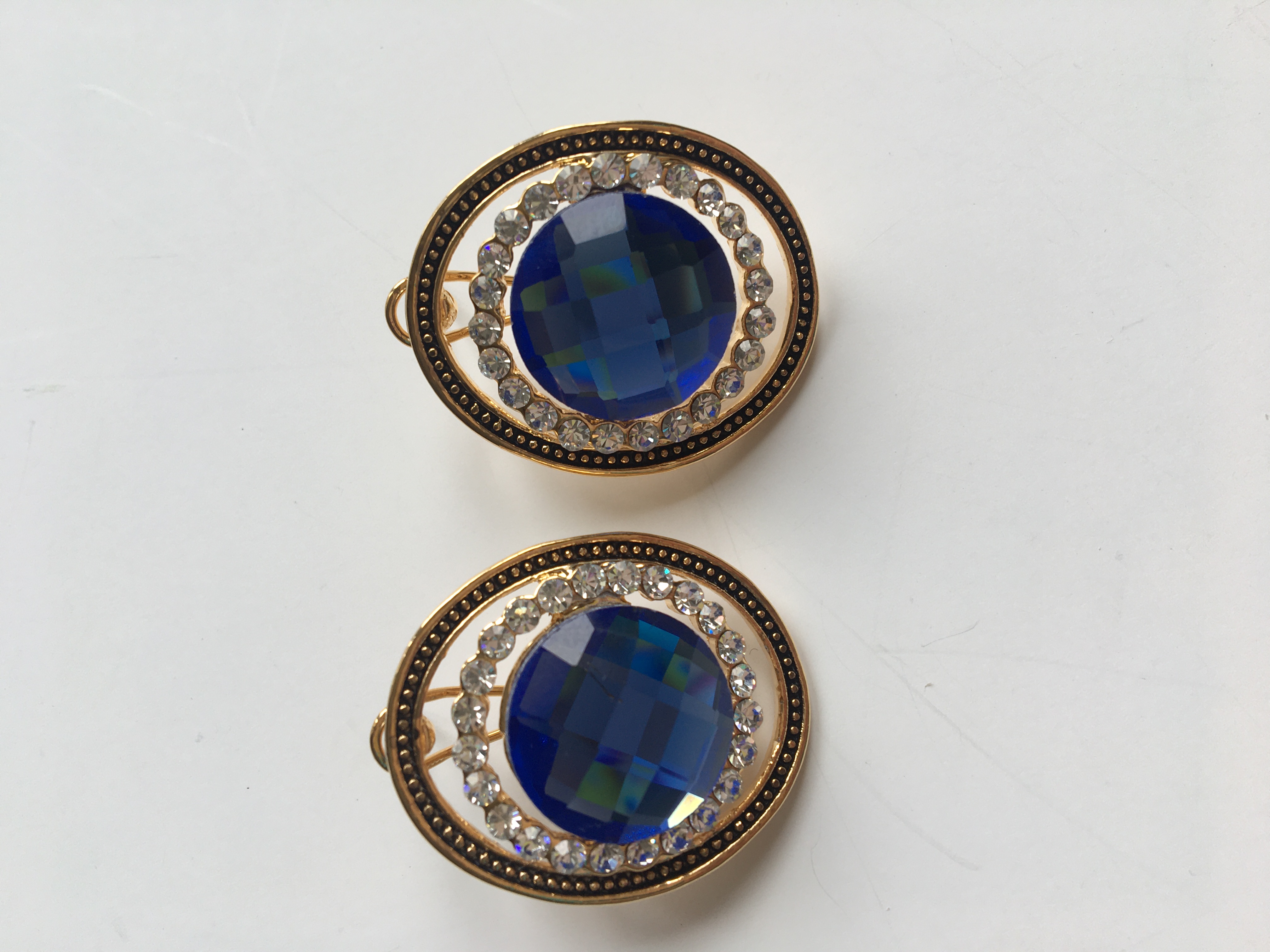 Fashion Jewelry náušnice modro-zlaté 4-bn421