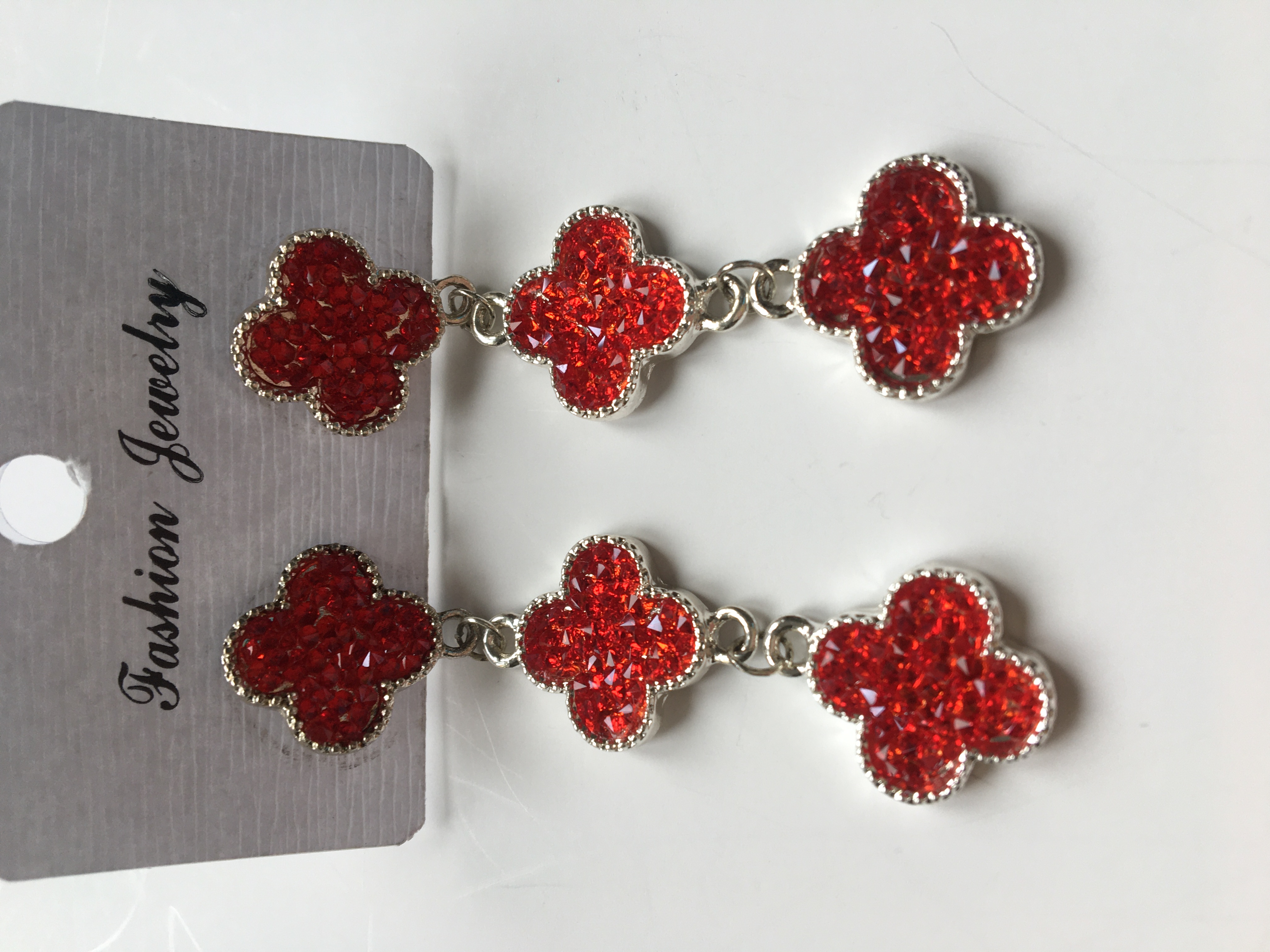 Fashion Jewelry náušnice červené 4-b032