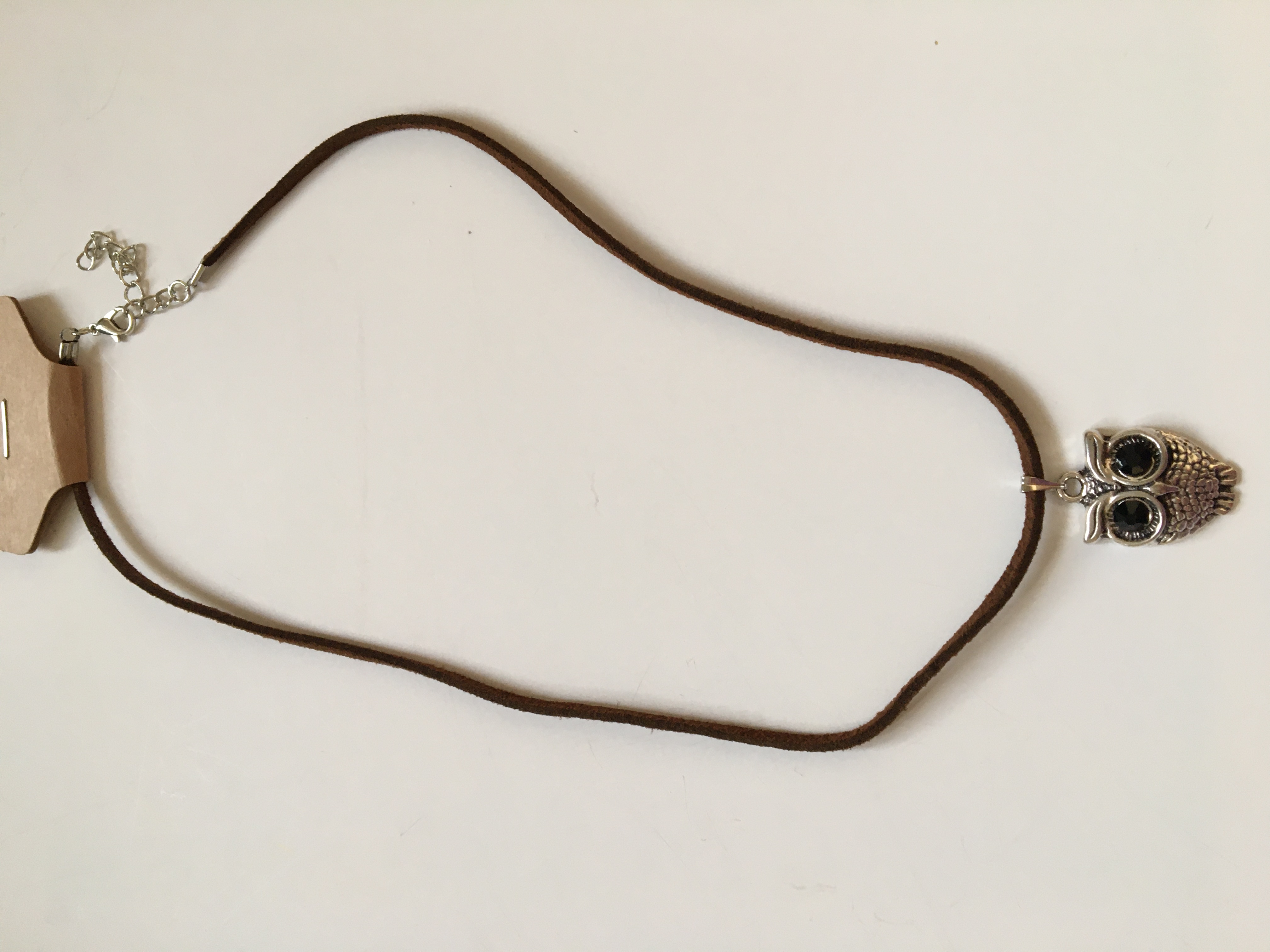 Fashion Jewelry náhrdelník Sova s černými kameny 1-lo191 