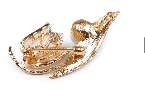 Fashion Jewelry brož s perlou a kamínky 145905
