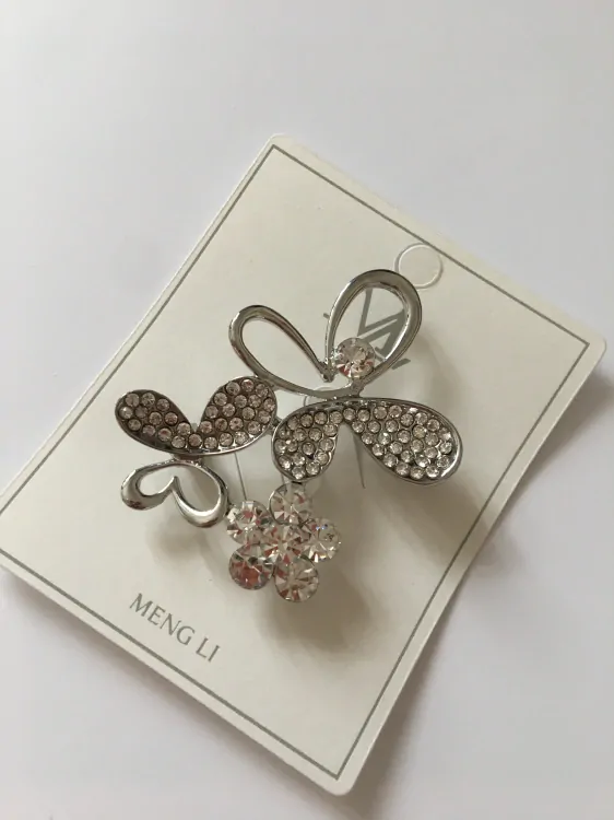 Fashion Jewelry brož s motýly a kamínky 11-rt194