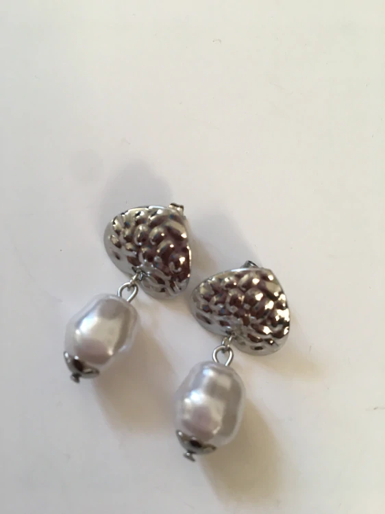 Fashion Jewelry ocelové náušnice s perlami 4-e174