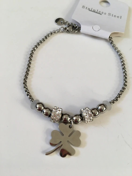 Fashion Jewelry ocelový náramek čtyřlístek XS2556