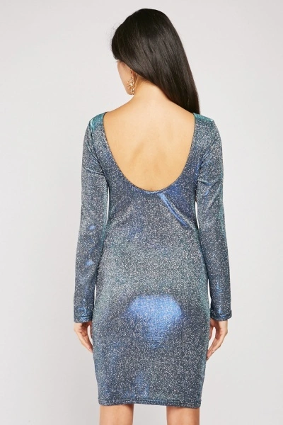 Šaty Cherry Koko modré lurex M