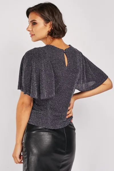 Halenka FG4 London lurex modrá vel. 34