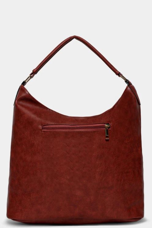 Kabelka Brown se cvočky a zipem