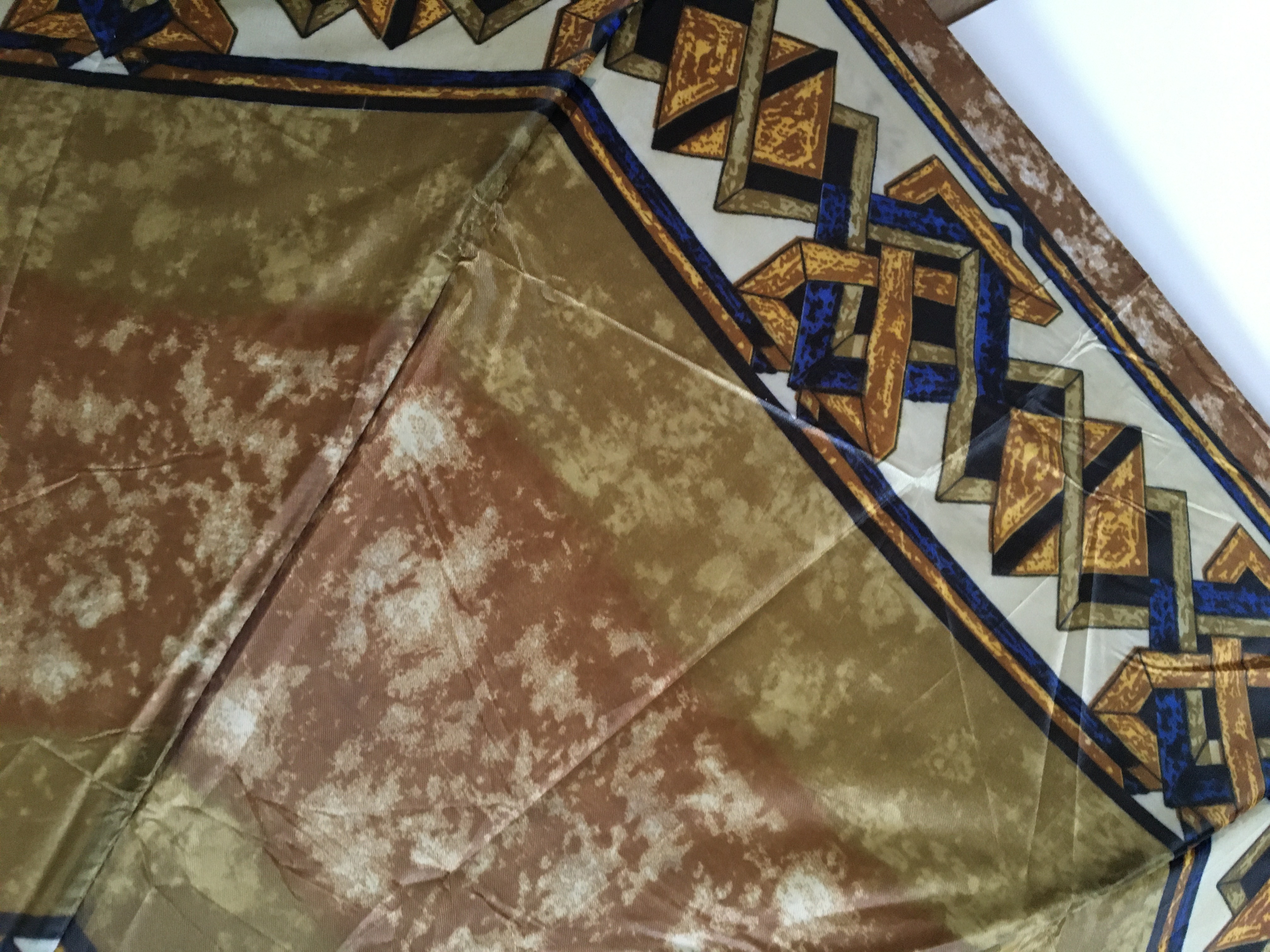 Deštník skládací hnědo-modrý