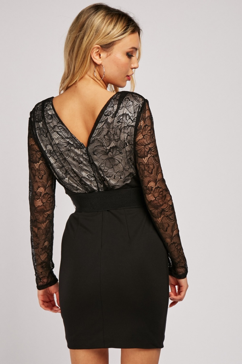 Šaty Vero Moda černé krajkové vel. 36