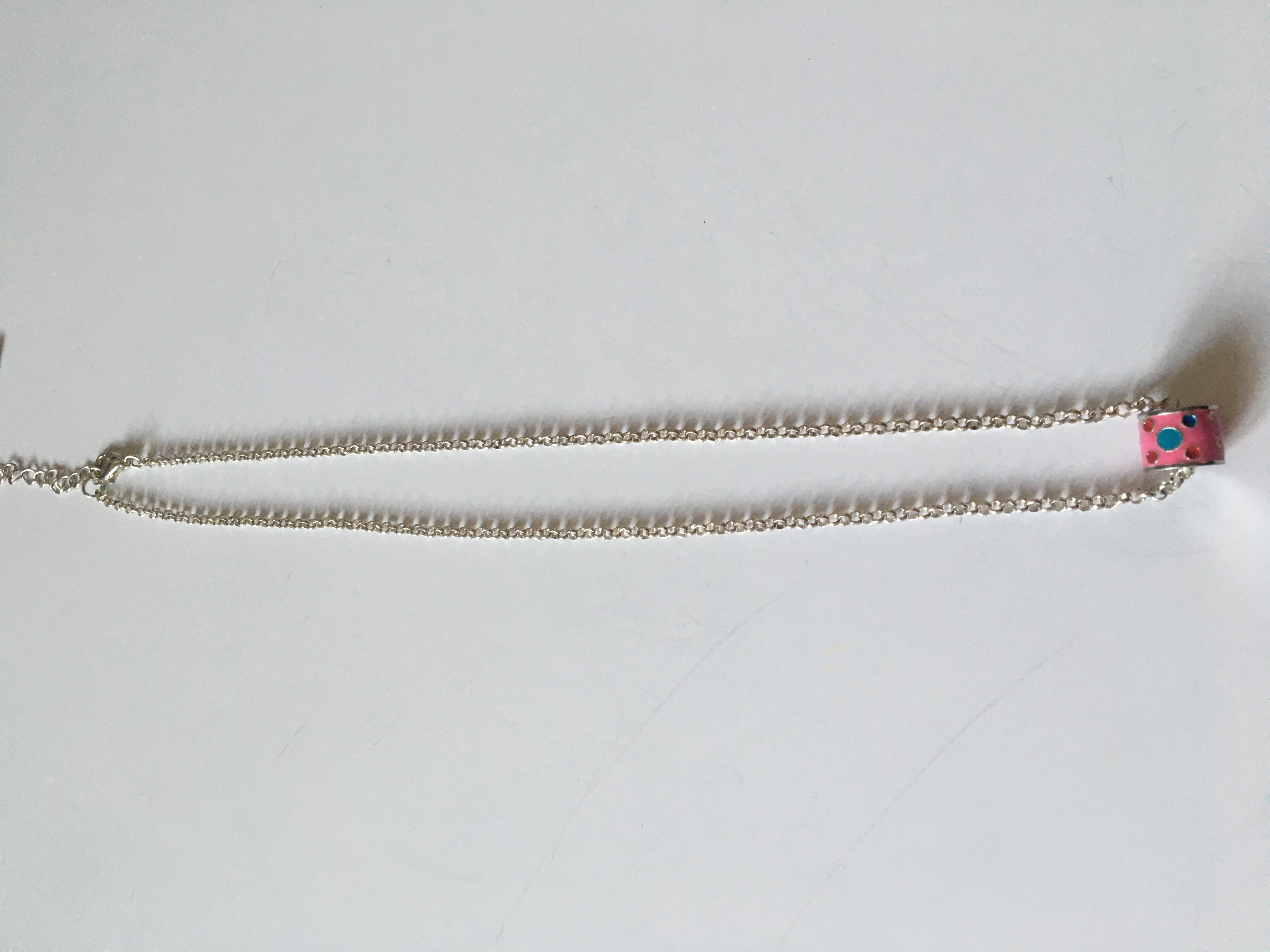 Fashion Jewelry řetízek buben smaltový růžový 1-rt339