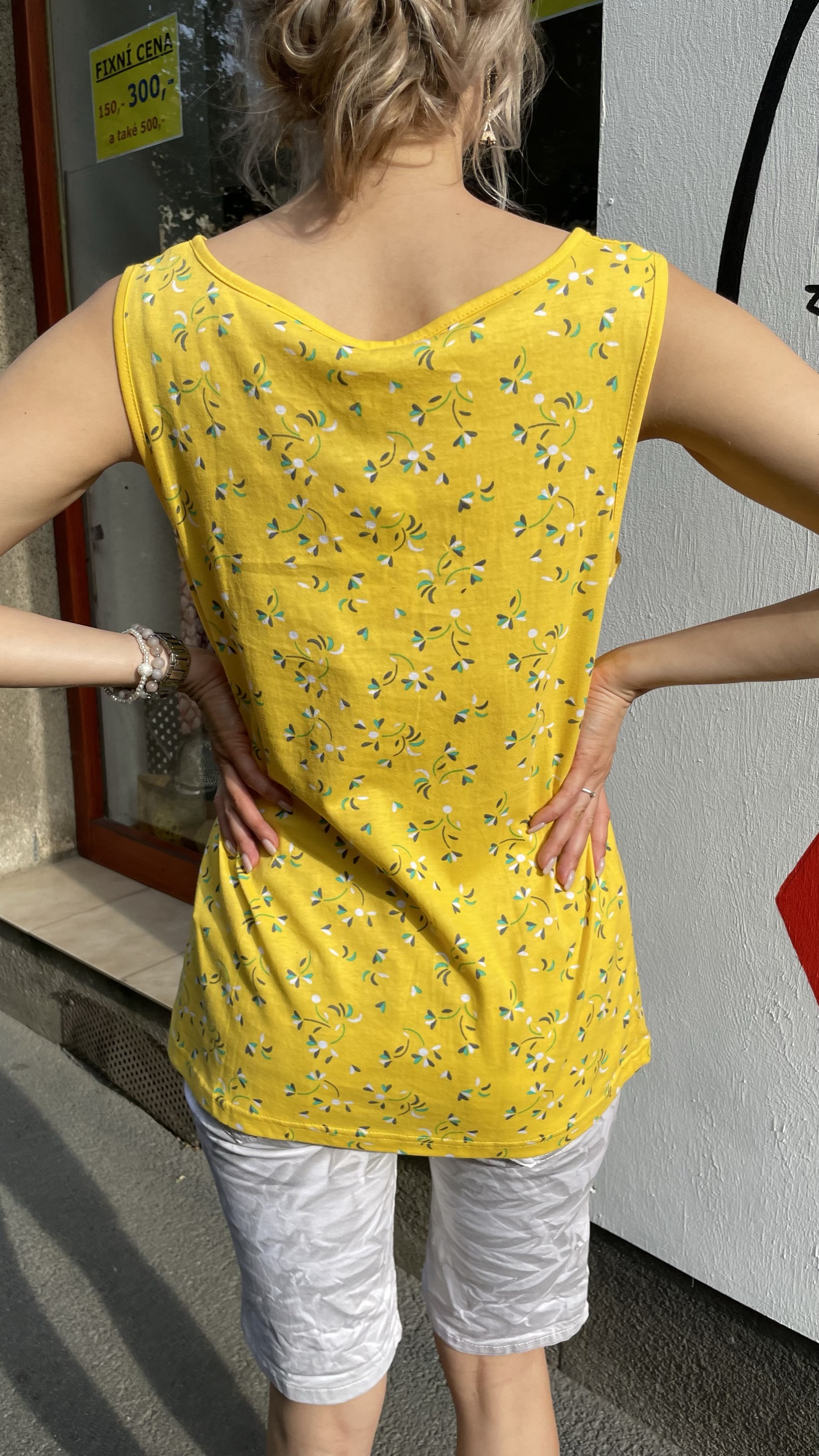 Top Blancheporte žlutý se zavazováním vel. 38