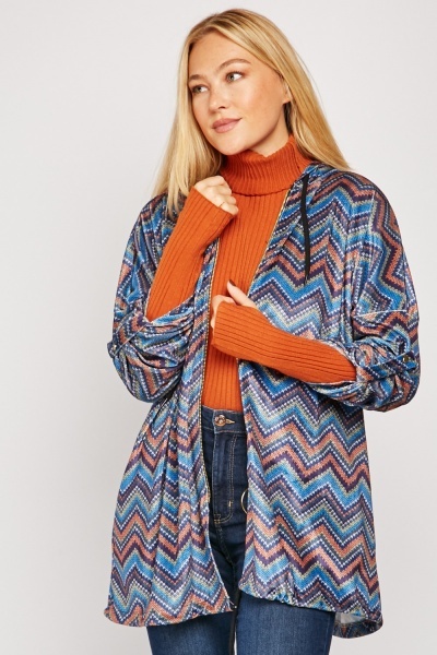 Bunda lehká Zig-Zag velur vel. S