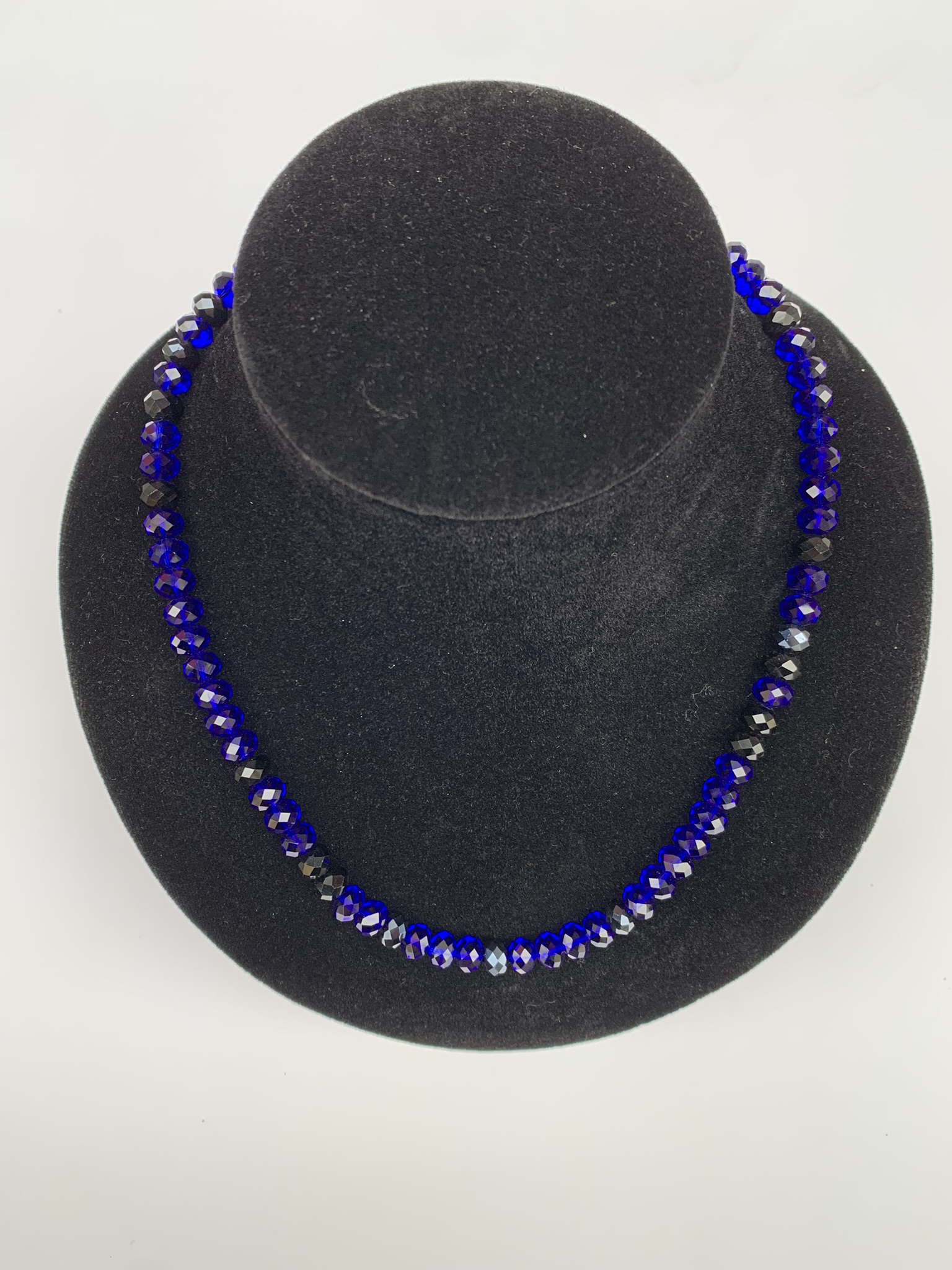 Fashion Jewelry náhrdelník sklo modré 1-gh033