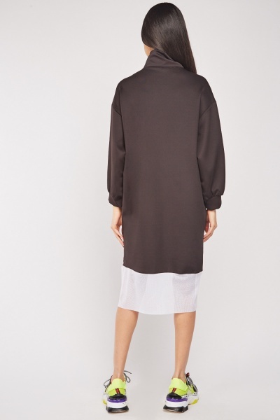 Šaty mikinové Tally Life oversized černé vel. S