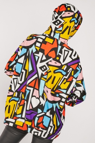 Hoodie Lycia Abstract Print vel. XL