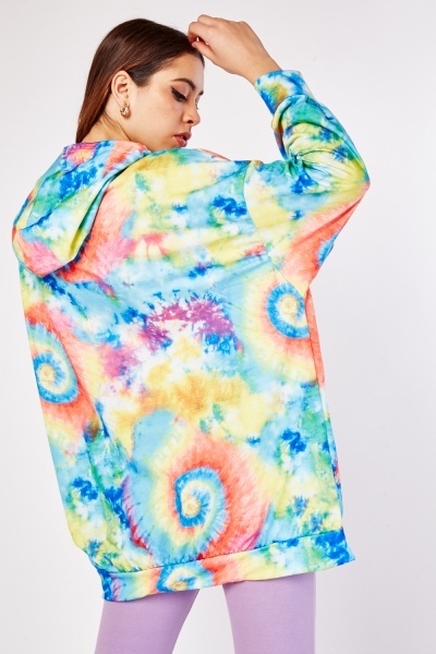 Hoodie Big Dart barevná oversized vel. 40