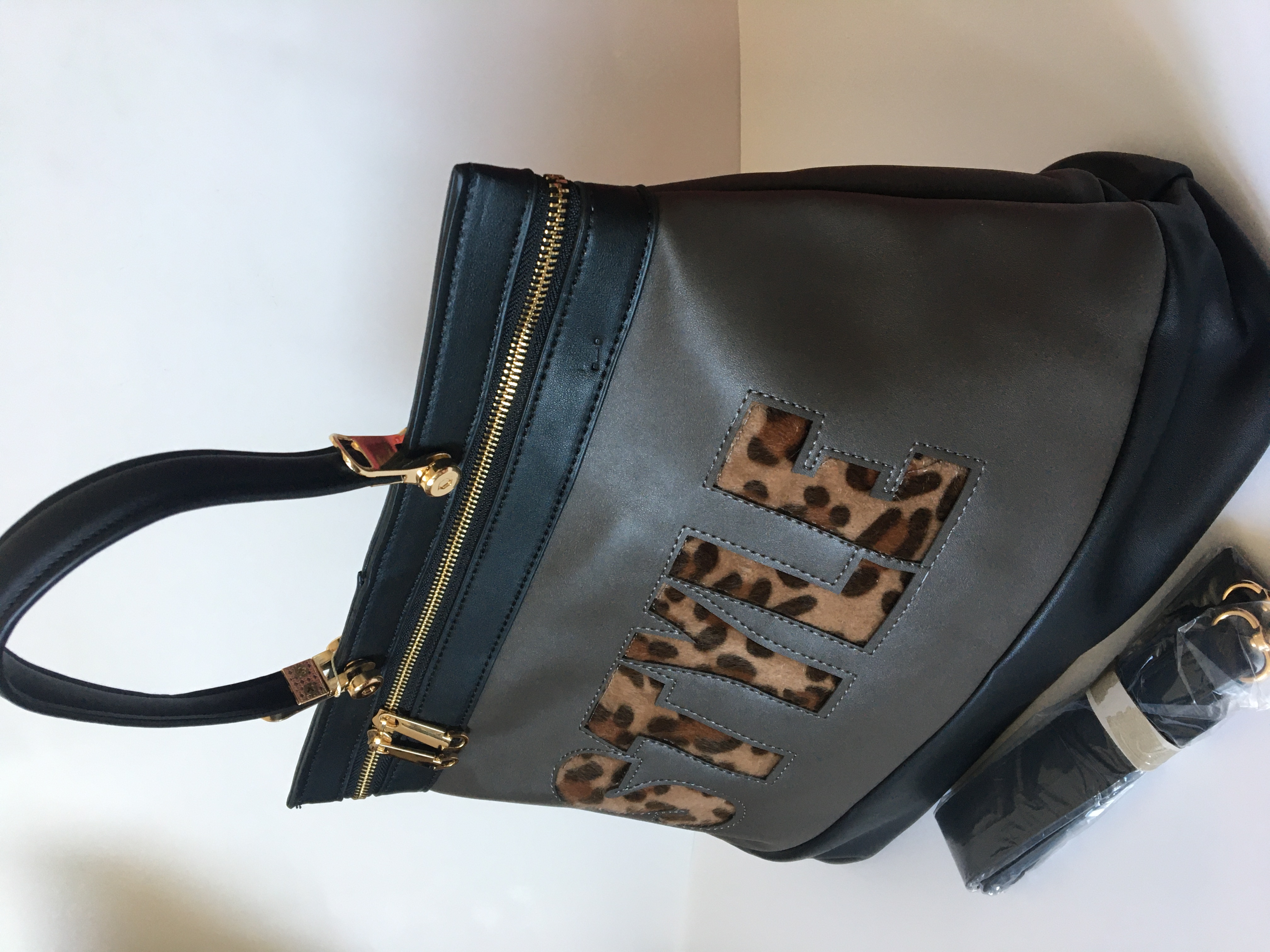 Kabelka Papaya Style šedo-černá