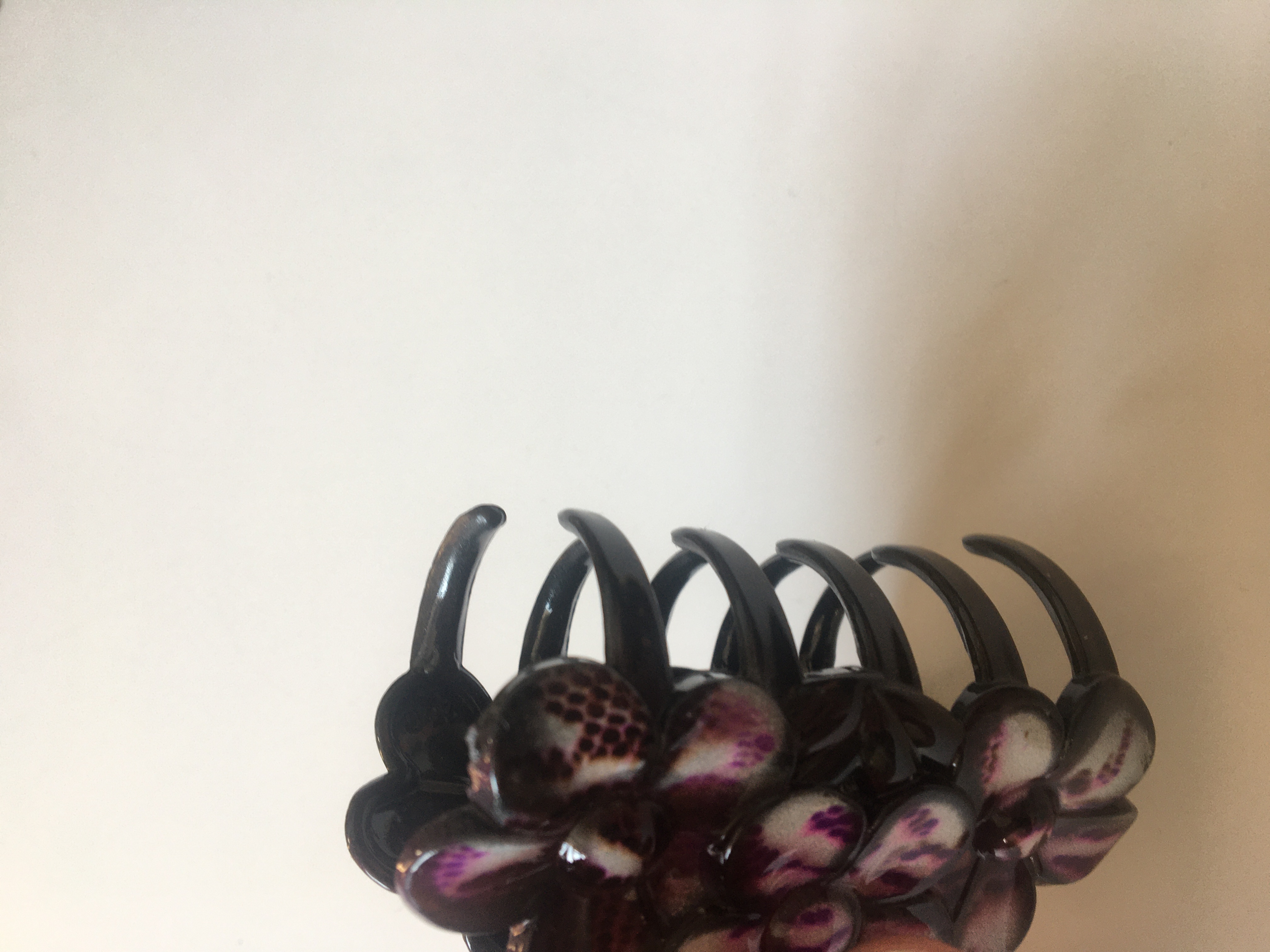 Skřipec do vlasů fialové květy