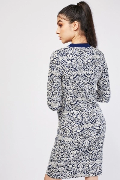 Šaty pletené Joliesse modré vel. 38