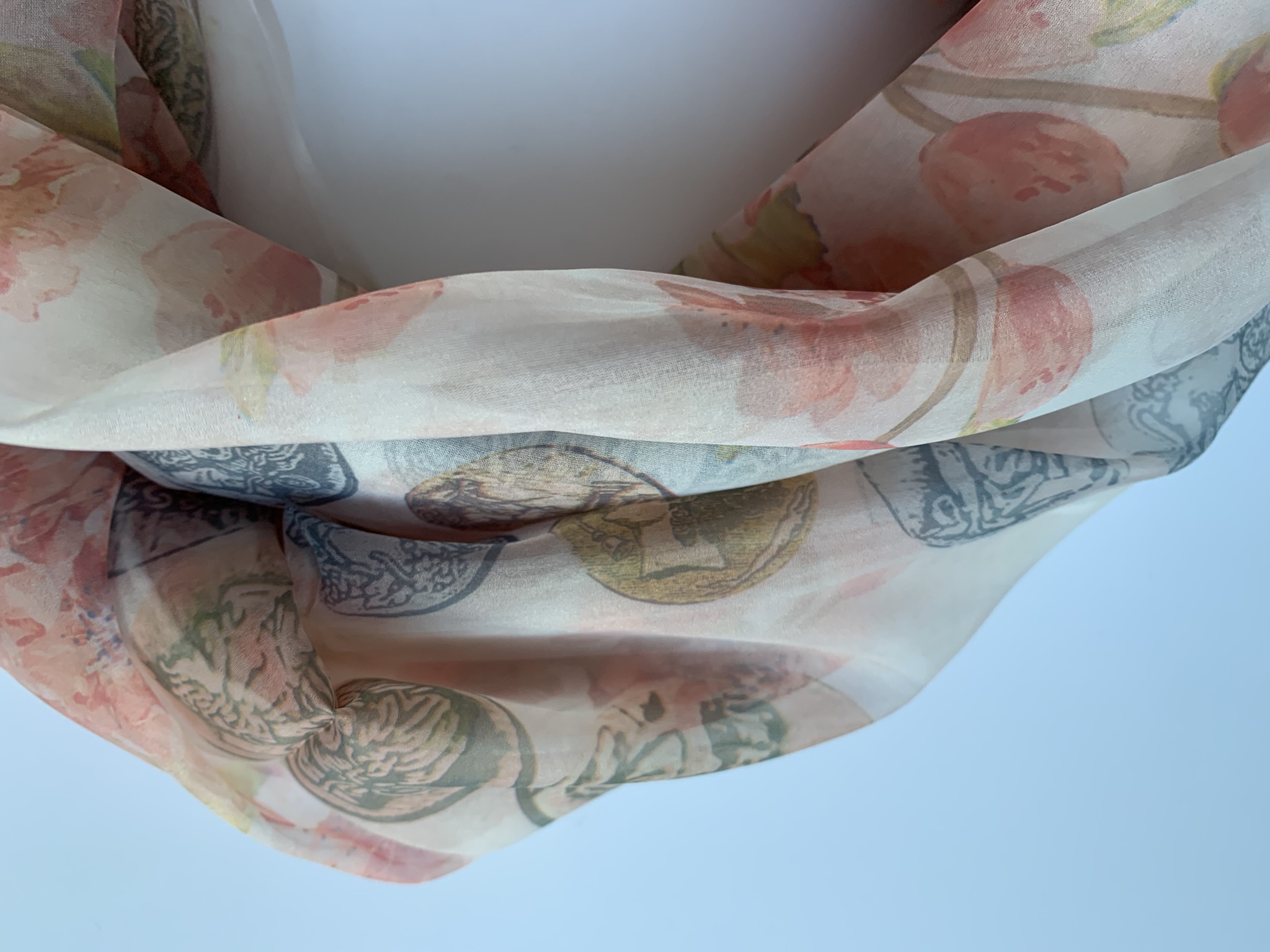 Šátek tunel Dutasa bílo-růžová