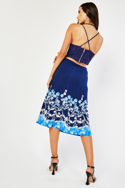 Sukně Chances R modrá se vzorem vel. L